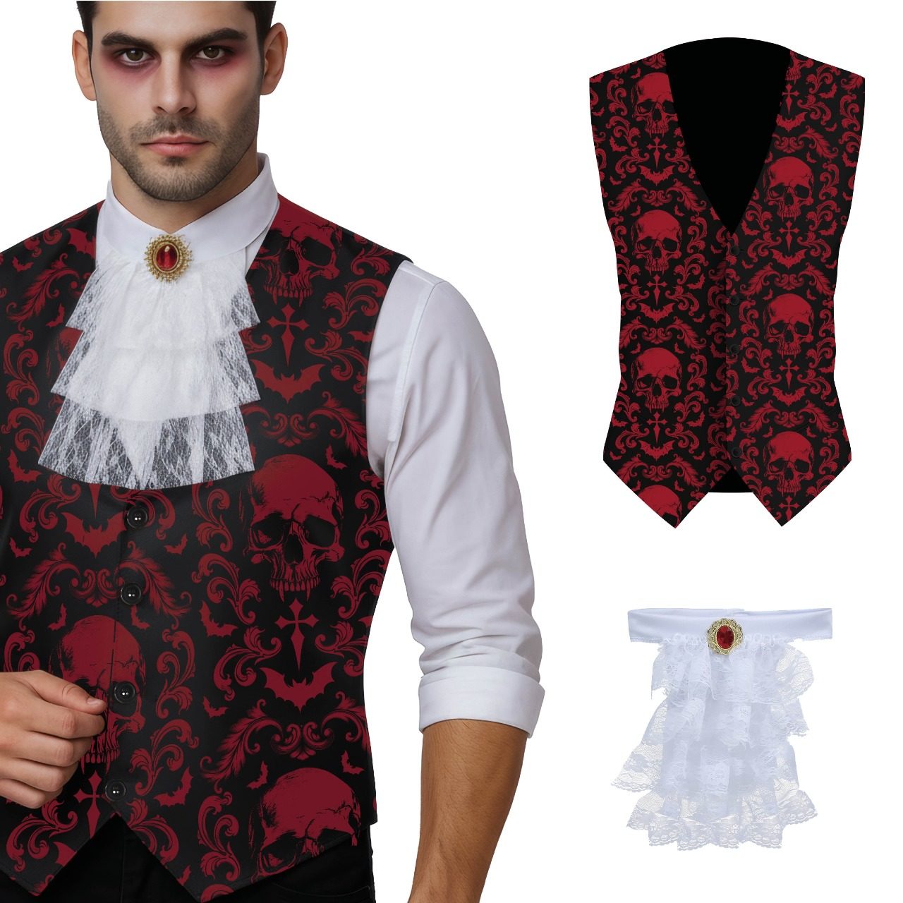 Vampir-Schädel-Set