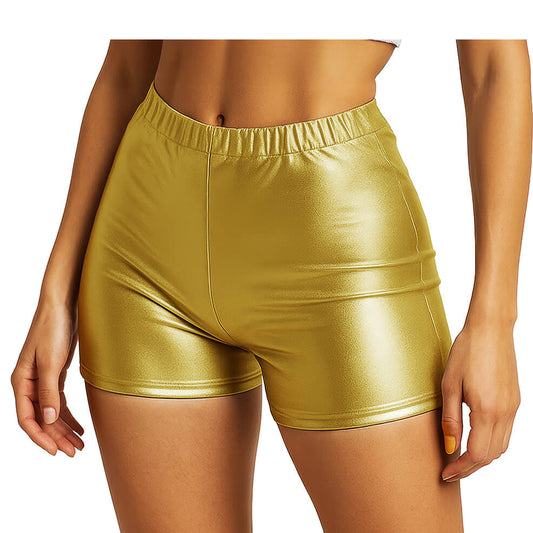 Goldene Metallic-Shorts