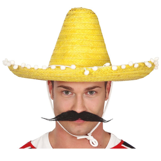 Gelber Mexikanischer Sombrero mit Quasten
