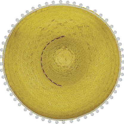 Gelber Mexikanischer Sombrero mit Quasten
