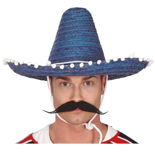 Mexikanischer Blauer Sombrero mit Quasten