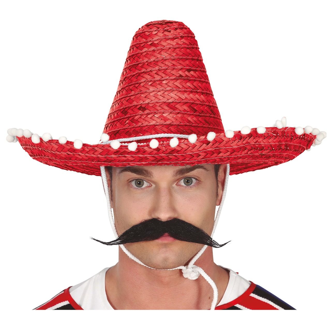 Mexikanischer Roter Sombrero mit Quasten