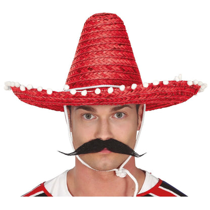 Mexikanischer Roter Sombrero mit Quasten
