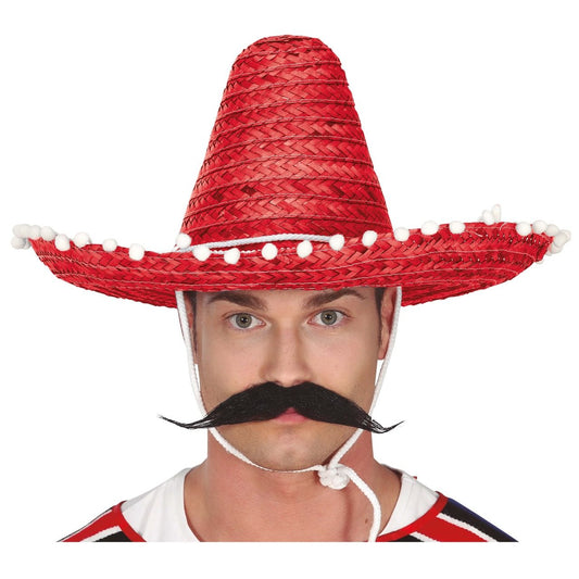 Mexikanischer Roter Sombrero mit Quasten