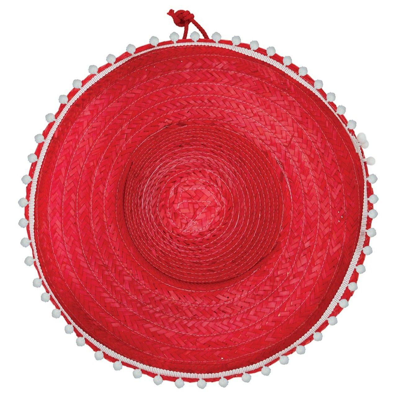 Mexikanischer Roter Sombrero mit Quasten