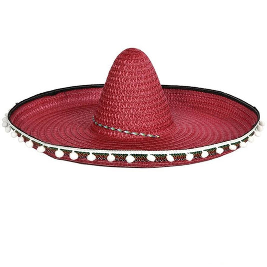 Roter großer Mexikaner-Sombrero Deluxe