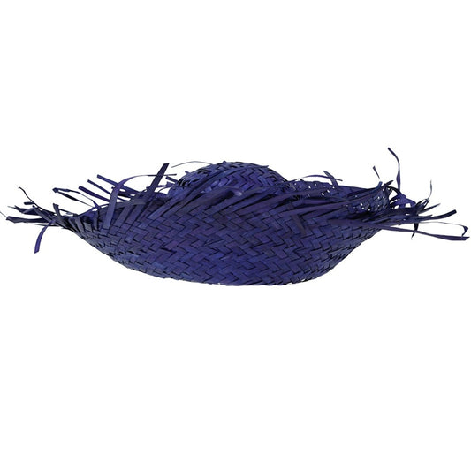 Blauer Strohhut