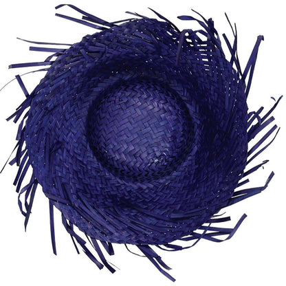 Blauer Strohhut