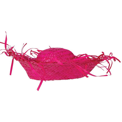 Fuchsia-Strohhut