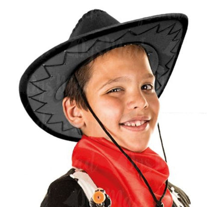 Schwarzer Cowboyhut für Kinder