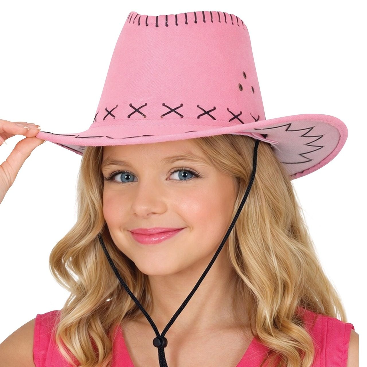 Rosa Cowboyhut für Kinder