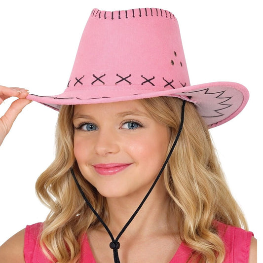 Rosa Cowboyhut für Kinder