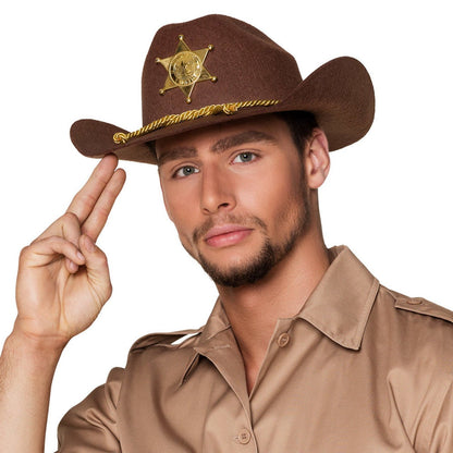 Cowboyhut-Sheriff braun