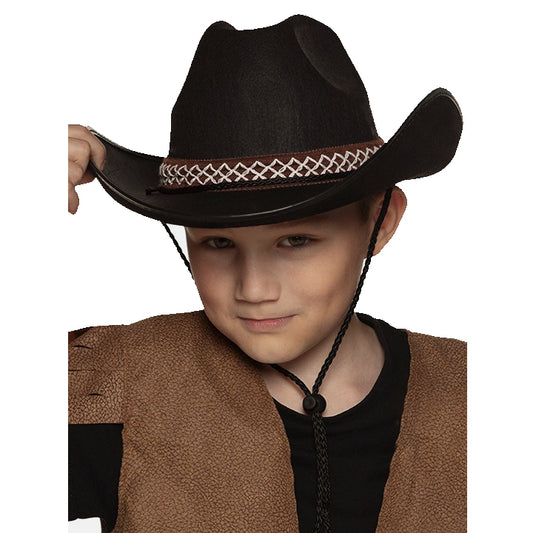 Cowboyhut schwarz für Kinder