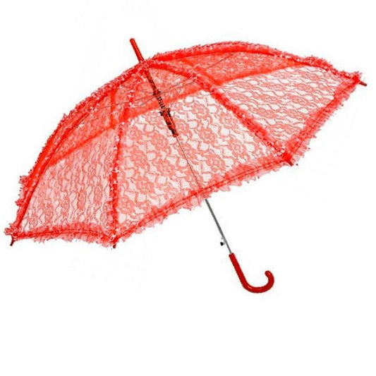 Roter Spitzen-Sonnenschirm