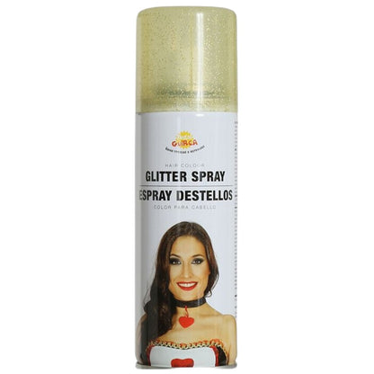 Goldenes Glitzer-Haarspray