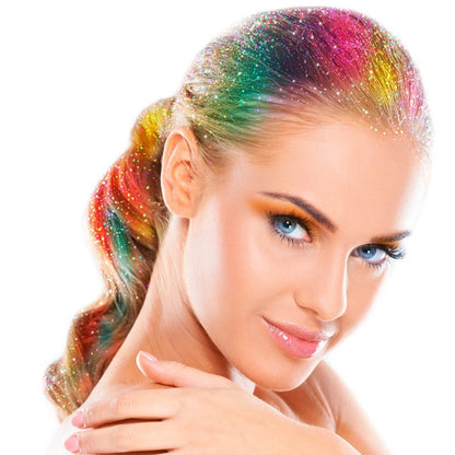 Mehrfarbiges Glitzer-Haarspray