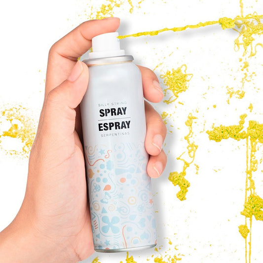 Gelbes Konfetti-Spray
