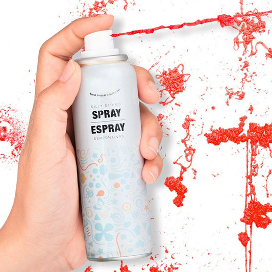 Rotes Konfetti-Spray