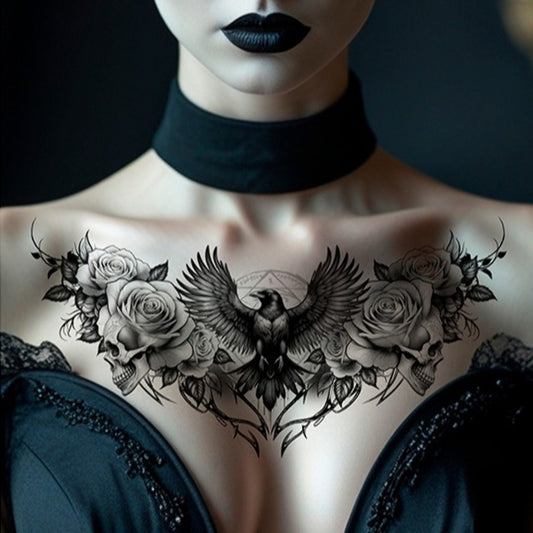 Gotisches Raben-Tattoo