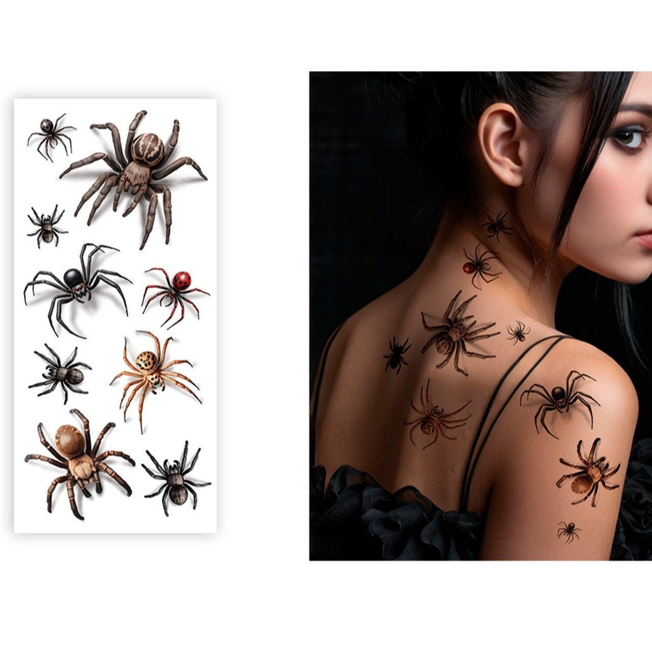 Spinnen Relief Tattoos