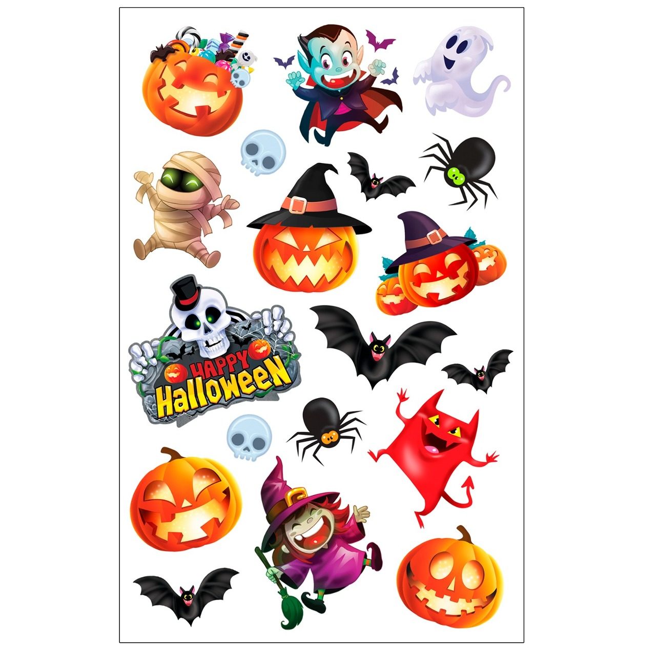 Lustige Halloween-Tattoos für Kinder