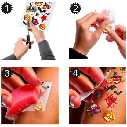 Lustige Halloween-Tattoos für Kinder