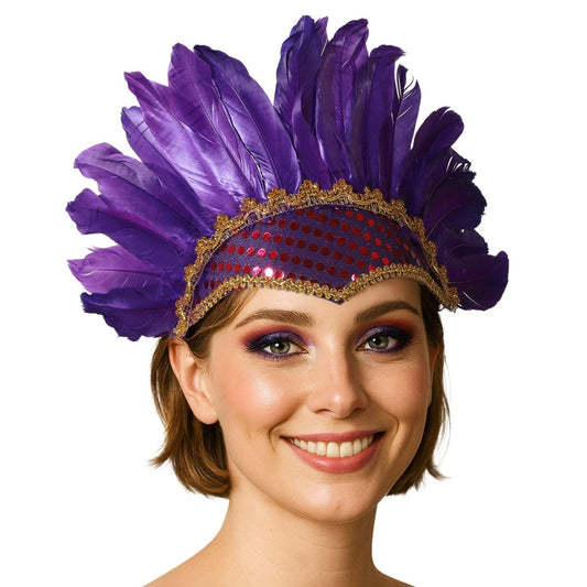 Federhaarschmuck Lila Eco