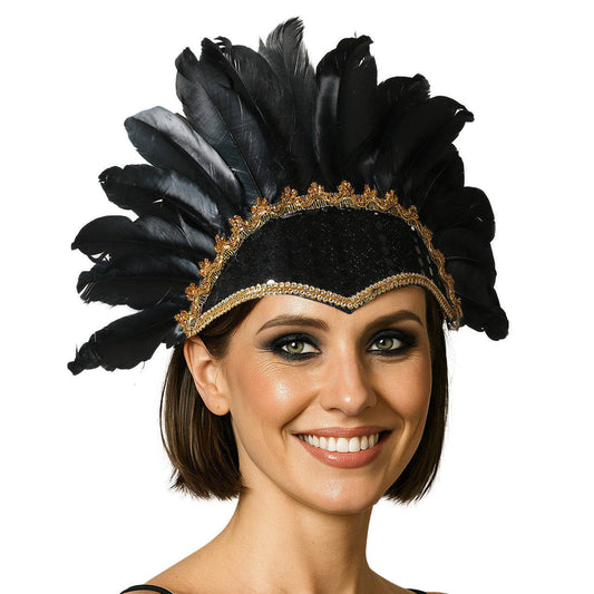 Federhaarschmuck Schwarz Eco