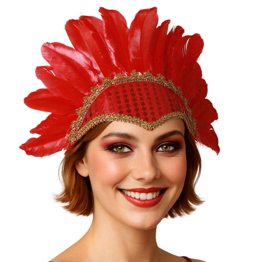Federhaarschmuck Rot Eco
