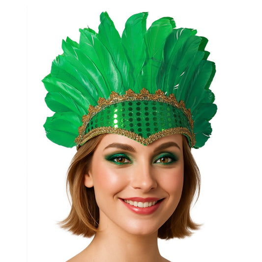 Federhaarschmuck Grün Eco