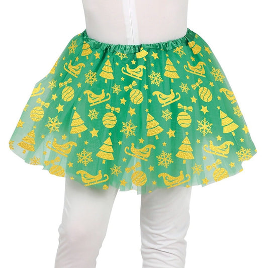 Grüner Weihnachts-Tutu für Kinder