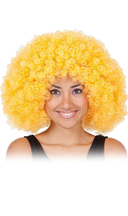 Perücke Afro Jumbo gelb