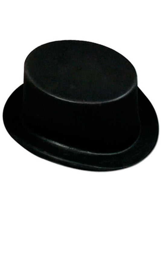 Zylinder Hut beflockt schwarz