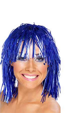 Farbige Perücke in Metallic