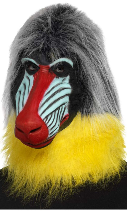 Pavian Affe Latex Maske