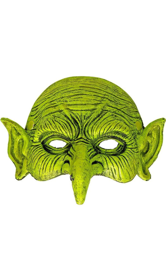 Grüne Hexe Latex Halbmaske