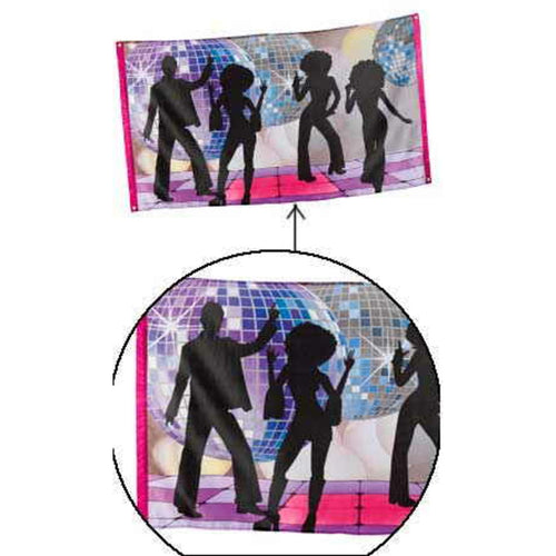 Boland Hängedekoration Fahne Disco Polyester, 90x150 cm