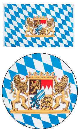 Fahne mit Oktoberfest-Wappen