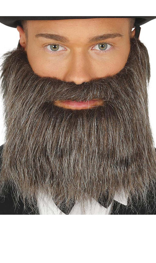 Bart und Schnurrbart grau