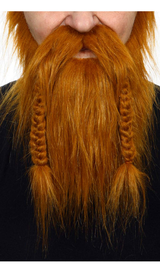 Schnurrbart und Bart rothaarig Professional 060-LB