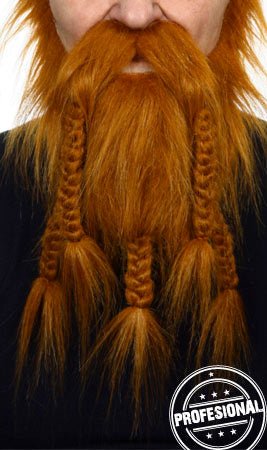 Schnurrbart und Bart rothaarig Professional 061-LB