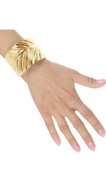 Blatt Armband golden