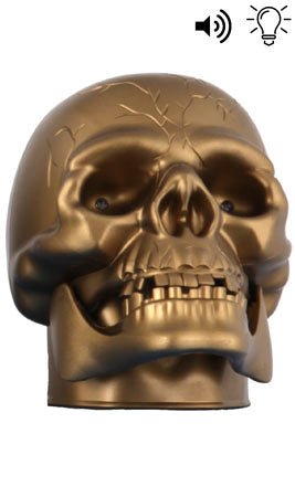 Totenkopf golden mit Stimme