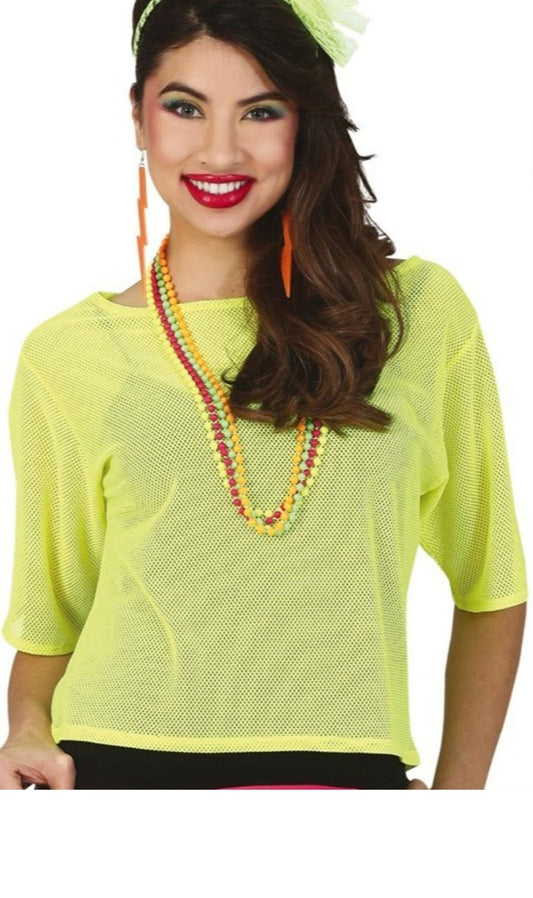 Camiseta de Red Amarillo Neón I Don Disfraz