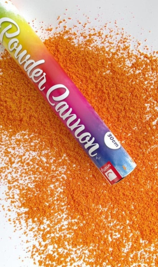 Orange Holi-Pulverkanone