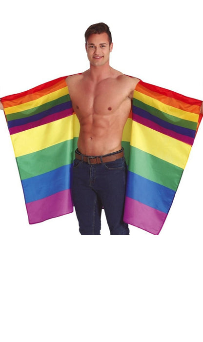 Umhang mit mehrfarbiger Flagge