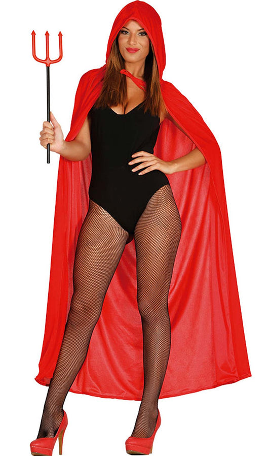 Weiche Umhang mit Kapuze rot