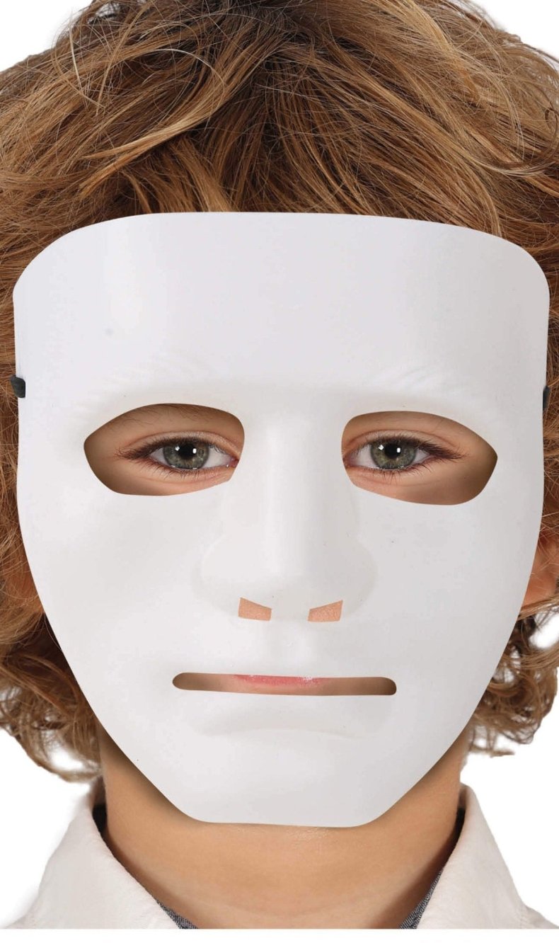 Weiße Maske für Kinder