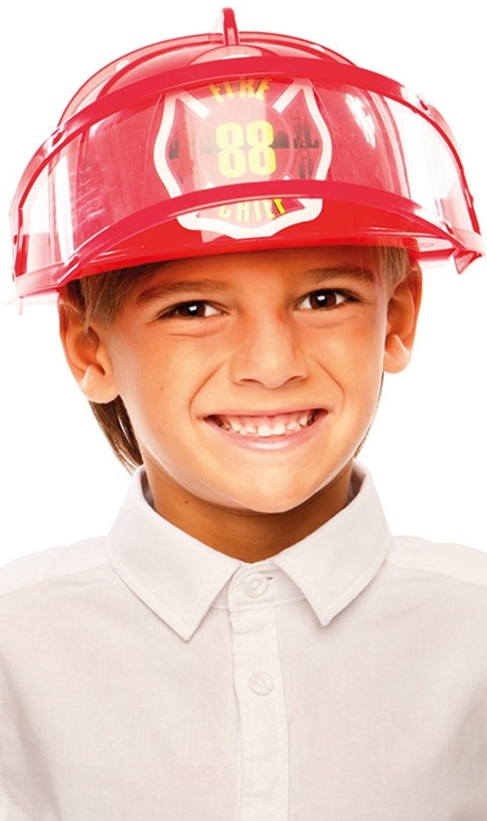 Feuerwehrhelm mit Visier für Kinder